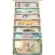 LÜBNAN 1-5-10-25-50-100-250 LİVRE,1980-1988 7'Lİ SET, YABANCI ESKİ KAĞIT PARA "ÇİL"
