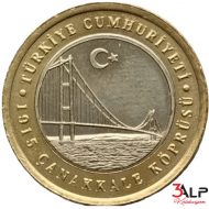 1915 Çanakkale Köprüsü – 1 Lira 2022 Hatıra Parası (ÇİL / UNC, Bi Metal)