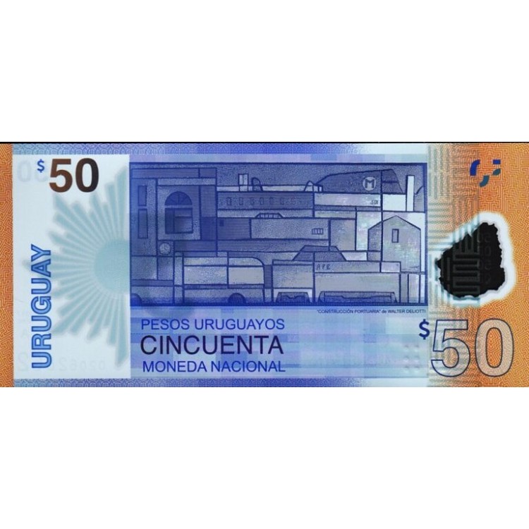 Uruguay 50 Peso 2017 P#155 Banknot