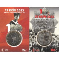 Cumhuriyet’in 100. Yılı – 5 Lira 2023 Tedavül Hatıra Para ve Kiti (ÇİL / UNC)