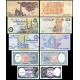MISIR 5-10-25-50 PİASTRES-1 POUND 2001-2021, 5 Lİ SET, ESKİ YABANCI KAĞIT PARA -ÇİL