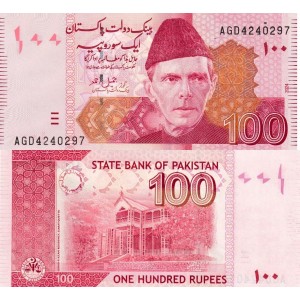Pakistan 100 Rupi 2024 P#48 ÇİL/UNC Kağıt Para
