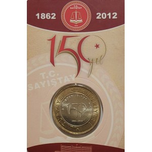 Sayıştay’ın 150. Yılı – 1 Lira 2012 Tedavül Hatıra Para ve Kiti (ÇİL / UNC)