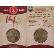 Sayıştay’ın 150. Yılı – 1 Lira 2012 Tedavül Hatıra Para ve Kiti (ÇİL / UNC)
