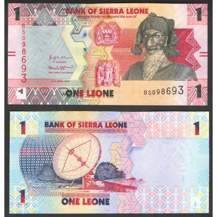 SİERRA LEONE 1-2-5-10-20 LEONES 2022, 5 Lİ TAM SET, ÇİL, ESKİ YABANCI KAĞIT PARA